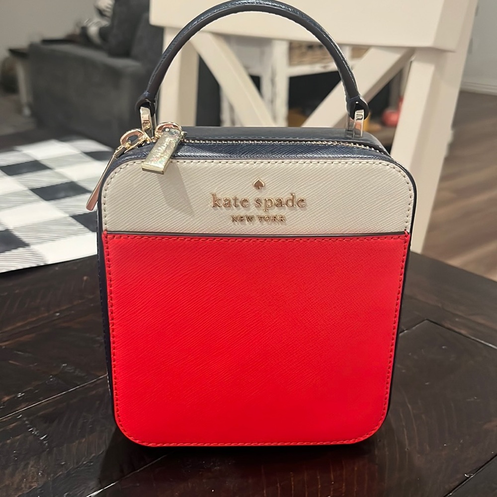 Kate Spade Daisy Vanity Red / Navy Crossbody Bag